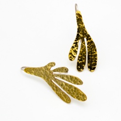 Boucles d'oreilles laminaire dépareillées
